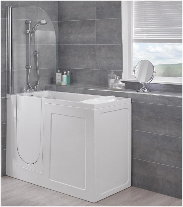 Walk in Bath with side door Slimline walk in bath ideal for